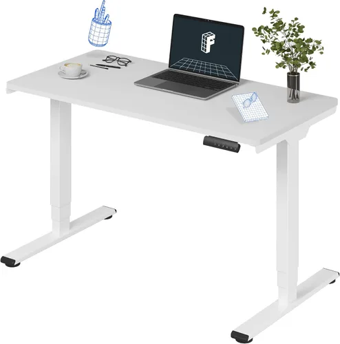 Vista 14 de FLEXISPOT E6 - Escritorio de pie eléctrico de 3 etapas con motor dual, 48 x 24, para usar sentado o de pie, soporta 220 lbs, altura ajustable