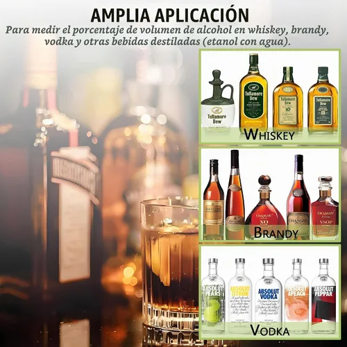 Vista 7 de Refractómetro de alcohol manual, V·RESOURCING 0~80% medidor de contenido de alcohol, herramienta para licores destilados de etanol con agua como
