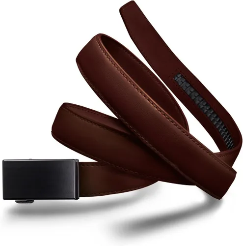 Vista 46 de Mission Belt Cinturón de trinquete de cuero para mujer, colección de cuero de 1.181 in oro/cuero negro