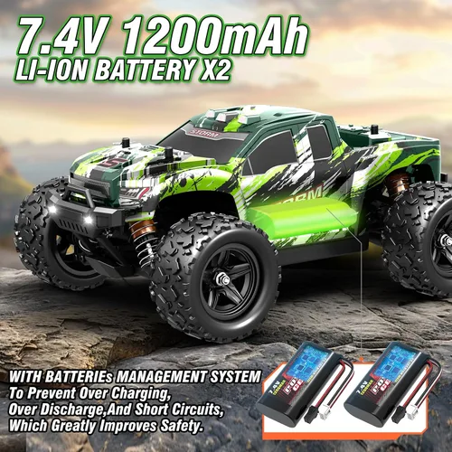 Vista 5 de X-TMAGA 1:18 Auto de control remoto todo terreno para adultos y niños (HS18305), 4WD Camión de control remoto todoterreno de alta velocidad de más