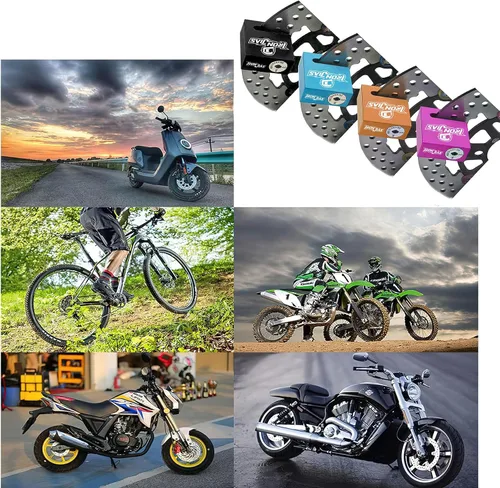 Vista 6 de Bloqueo de disco para motocicleta, antirrobo, aleación impermeable con cable de recordatorio y 2 llaves, sin alarma para motocicleta, E-scooter