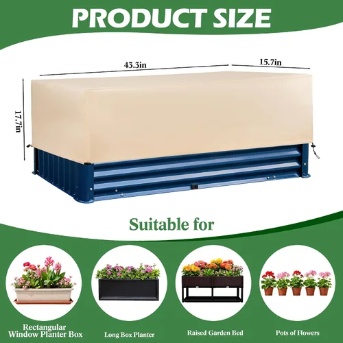 Vista 2 de Cubierta de Protección contra Heladas para Plantas Paquete de 2 con Cordón Elástico, 3.54 oz/yd² Manta de Tela para Heladas de Invierno Cubiertas