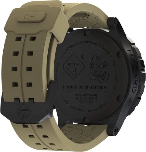 Vista 5 de HAZARD 4 Heavy Water Diver(TM) Titanium Tritium Dive-Watch (R) BLK PVD, Earth DialBLK Graphics - GGYG