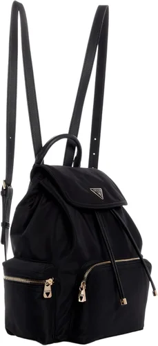 Vista 5 de GUESS Mochila Eco Gemma para mujer, solapa con cordón, Negro -, Tamaño único