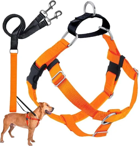 Vista 20 de 2 Hounds Design Freedom - Arnés para perro sin tirones, arnés ajustable y correa, fácil de caminar y control cómodo, se adapta a perros pequeños
