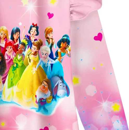 Vista 6 de Kids Princess Dress for Girls,Toddler Cartoon Short Long Sleeve Dresses Movie Costume Casual Home Wear Clothes 2-7T