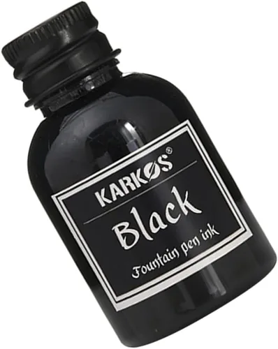 Vista 2 de Tinta embotellada para plumas estilográficas, color negro brillante, tinta de caligrafía de 1.0 fl oz, escritura artística, dibujo, pintura, tinta