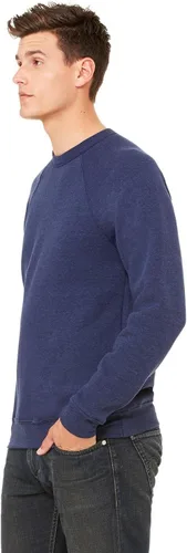 Vista 67 de Bella Canvas Sudadera de forro polar de esponja con cuello redondo (3901), Gris oscuro (Dark Grey Marble Fleck), M