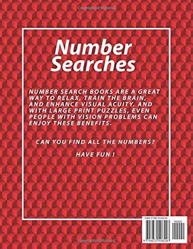 Vista 2 de Jumbo Number Searches Large Print Book Vol 1 Puzzle Book With 4000 Hidden Number Can You Find All The Numbers 250 Pages Gift For Seniors and