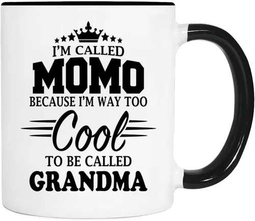 Vista 2 de wildwindapparel Taza con texto en inglés «I'm Called Momo Because I'm Way Too Cool To Be Called Grande», regalo Momo