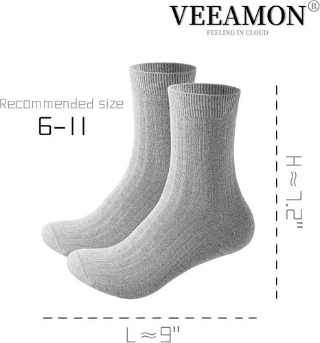 Vista 6 de 10 pares de calcetines de algodón para hombre, atléticos, casuales, suaves, transpirables, con control de humedad