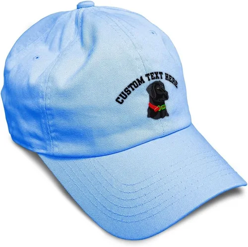 Vista 12 de Gorra de béisbol suave negra con cabeza de laboratorio bordada para perros, sarga de laboratorio negra, de algodón, con mosca de dragón, sombreros