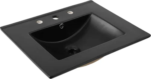 Vista 22 de JONATHAN Y - Lavabo auxiliar de 20 pulgadas para baño, 3 agujeros, color negro