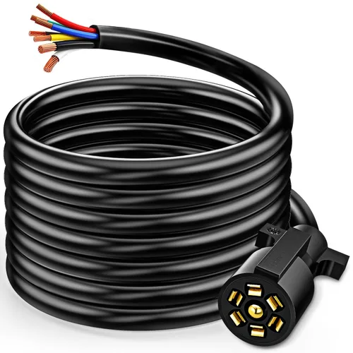 Vista 11 de Nilight - 50048R Caja de Conexiones Eléctrica de 7 Vías para Remolque, Conector de Cable para Remolque de 7 Terminales, Caja de Conexiones