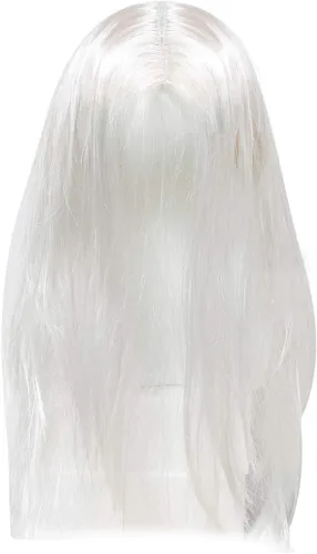 Vista 7 de xiuyou Máscara de zombi sangrienta, máscara de fantasma femenino aterrador con cabello, casco realista de cara completa, disfraz de Halloween