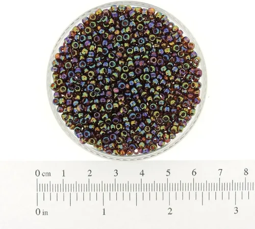 Vista 3 de Miyuki Cuentas de semillas 8/0 Topacio transparente AB 0.78 oz Tubo de cuentas