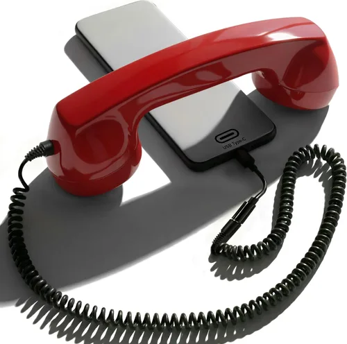 Vista 11 de Opis 60s Micro: Auricular retro para teléfono fijo/Auricular USB/Auricular para teléfono móvil/Receptor de teléfono para teléfono móvil/Auricular