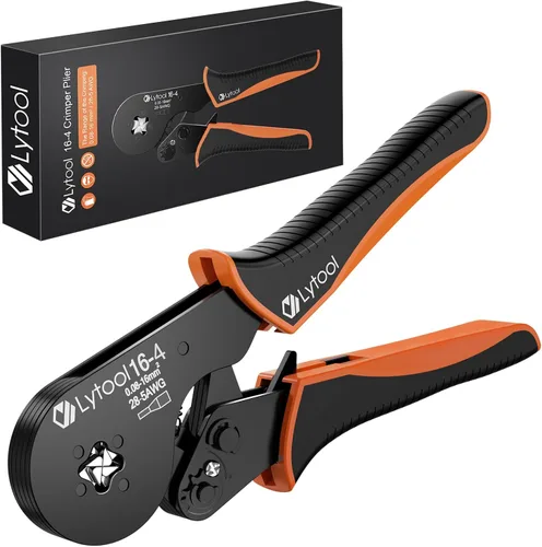 Vista 8 de Lytool Kit de Herramienta de Engarzado de Férulas, Engarzadora de Trinquete Hexagonal para 28-5 AWG, Férulas de Cable Aisladas, Engarzadora