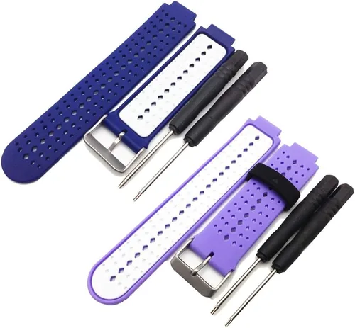Vista 4 de Bandas compatibles con Garmin Forerunner 220 230 235 630 620 735 Approach S20 S6 S5 Bandas de silicona transpirable Correa de reloj para Forerunner