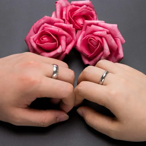 Vista 2 de Fanery Sue - Anillo personalizado para parejas anillos colgantes