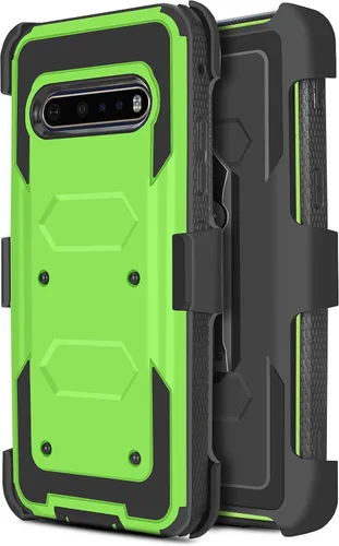 Vista 7 de Funda ThinQ para LG V60 ThinQ de alta resistencia a los impactos/armadura de alta resistencia a los impactos, funda de pantalla integrada con Negro