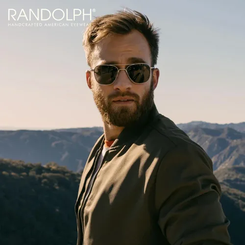 Vista 7 de Randolph Eyewear Aviator Sunglasses for Men & Women – Non-Polarized & Polarized Lenses Bright Chrome UV Protection Sunglasses