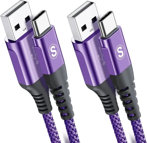 Vista 17 de sweguard Cable USB a USB C [2 unidades, 3.3 pies] de nailon trenzado USB A a tipo C, cable de carga rápida para iPhone 17, 16, 15 Pro Max, Samsung