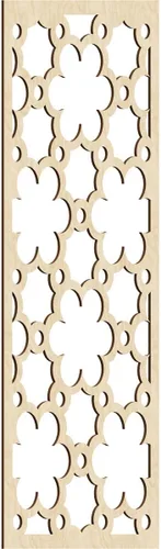 Vista 85 de 9 3/8"W x 24 3/8"H x 1/4"T Southgate Decorativos Paneles De Pared De Madera Calado, Abedul