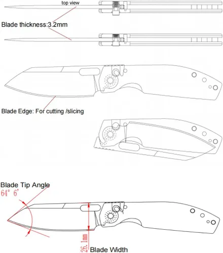 Vista 9 de CJRB CUTLERY Cuchillo de bolsillo Ekko (1929) Cuchillo plegable para hombres AR-RPM9 hoja de acero y mango de fibra de carbono negro para trabajo al