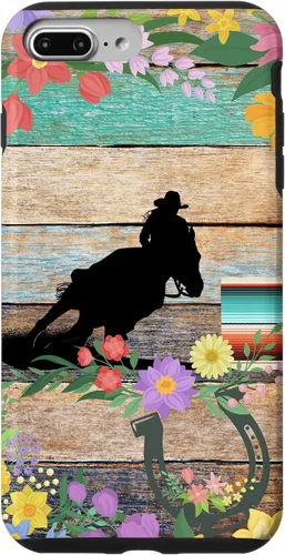 Vista 12 de Cute Serape Spring Flower Rodeo Western Horse Barrel Racing Case for iPhone 17