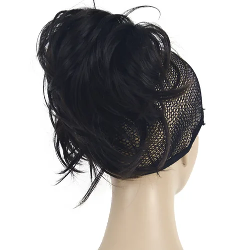 Vista 3 de Lydell Extensión de cabello sintético ajustable con pinza de mandíbula (marrón oscuro)