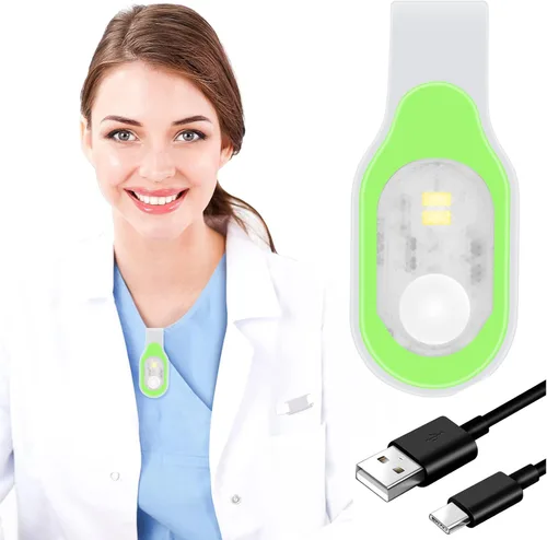 Vista 8 de Luces de enfermera para turno de noche, luz nocturna de enfermería recargable, con clip, manos libres, linternas LED para caminar, correr, mascotas