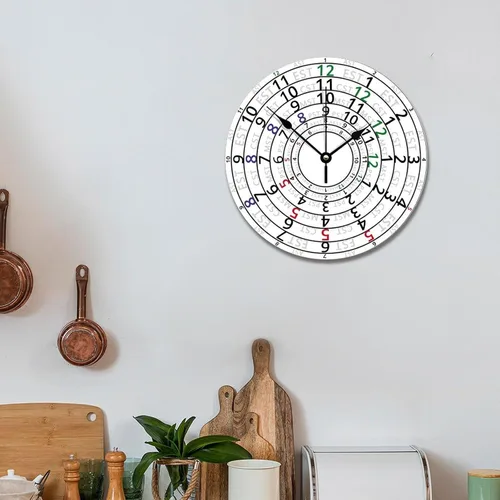 Vista 92 de Reloj de pared de guitarra acústica con aspecto de madera natural, reloj de madera rústico y elegante, 10 silenciosos, sin tictac, de cuarzo