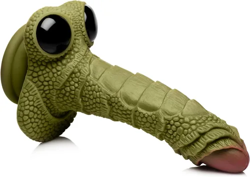 Vista 4 de CREATURE COCKS Swamp Monster - Consolador hecho con silicona de alta calidad para hombres, mujeres y parejas, juego de rol de fantasía, arnés