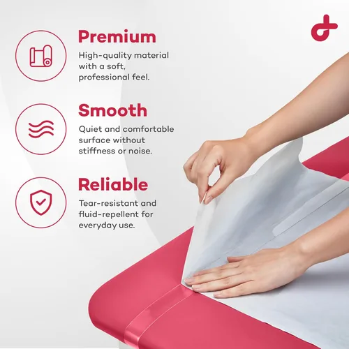 Vista 5 de Dealmed Rollo de papel para reposacabezas, tamaño más pequeño de 8.5 pulgadas x 125 pies, fundas desechables para dentistas, cambio de pañales