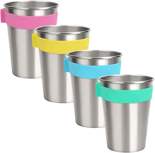 Vista 7 de SOPHICO Vasos colgantes magnéticos para niños pequeños y adultos, taza colgante en el refrigerador o enfriadores de agua, para bebedores
