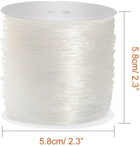 Vista 2 de Paxcoo Cordón de cuerda elástica de 0.047 in para joyería que hace pulseras que rebordean el hilo