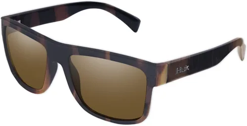 Vista 8 de HUK Gafas de sol, lentes polarizadas con marcos de rendimiento, gafas de sol para pesca, deportes y exteriores (Challenge) Espejo azul/negro mate