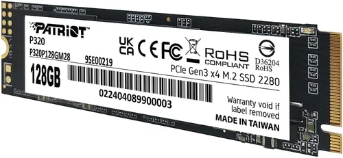 Vista 4 de Patriot P320 128GB PCIe Gen 3x4 M.2 2280 SSD