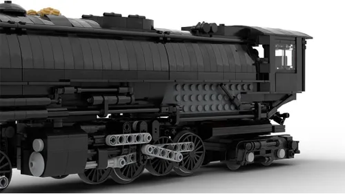 Vista 6 de Bloques de construcción de locomotora, 1/40 4014 Big Boy RC Train Juego de bloques de construcción, kit de locomotora de vapor a control remoto