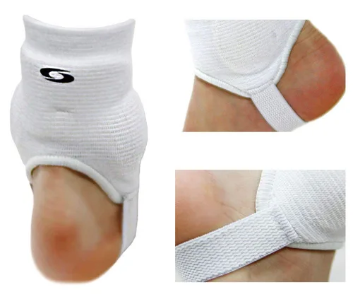 Vista 3 de Ankle guards 1 par de protectores de doble cara para fútbol fútbol (color blanco)