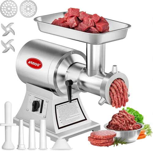 Vista 8 de Molinillo de carne comercial ARINOO #22C, 1.0HP Picadora de carne eléctrica