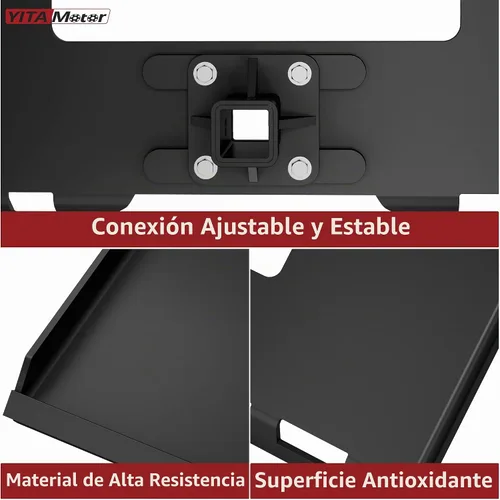 Vista 4 de YITAMOTOR Placa de montaje para minicargadora de 3/8 pulgadas con receptor de enganche de remolque extraíble de 2 pulgadas, accesorio de placa
