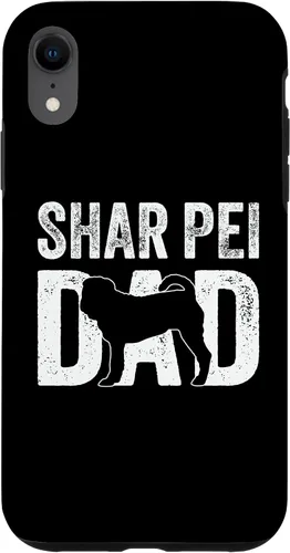 Vista 8 de iPhone 15 Retro Shar Pei Dad Papa Father's Day Sharpei Silhouette Case