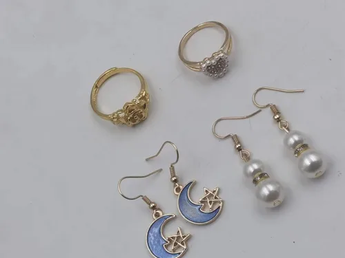 Vista 5 de Juego de joyas de plata 925 para mujer, collar de amatista morada, aretes, anillos, pulsera y caja de regalo