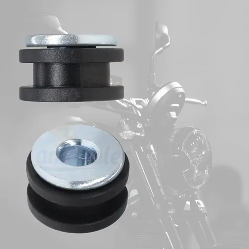 Vista 6 de Accessorios de motocicleta M6 Ojales de goma y pernos 10 piezas, Kit de reemplazo de ojales de goma y acero para motocicleta para carenados