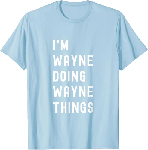 Vista 82 de Camiseta I'm Wayne Doing Wayne Things, Negro