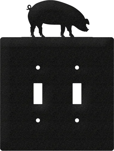 Vista 5 de SWEN Products Cubierta de placa de pared de cerdo (interruptor simple, negro)
