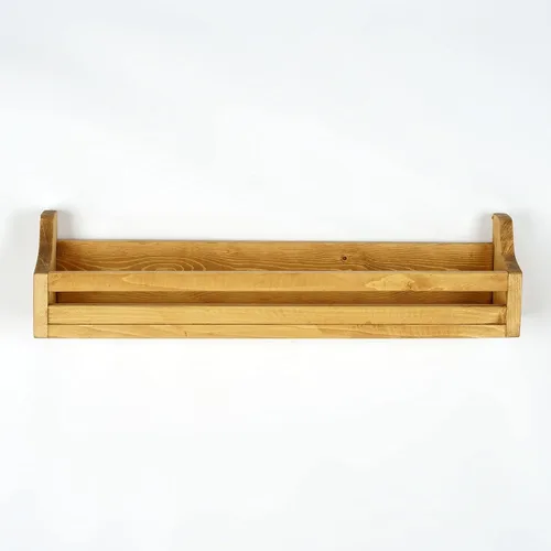 Vista 2 de Svenion Estante de madera para tarros de especias, estante flotante de repisa, estante organizador de gabinete de cocina (cereza)