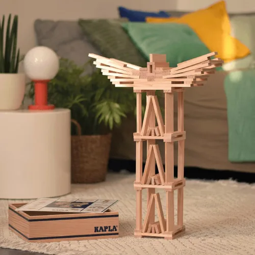Vista 4 de KAPLA Juego de construcción de madera 100 tablones de construcción